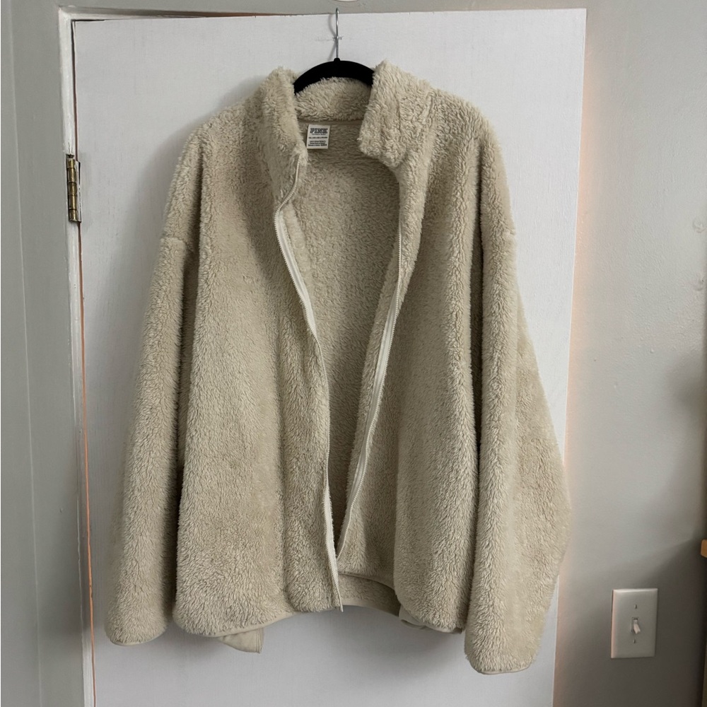 Victoria Secret Pink Cozy Cream Sherpa Jacket